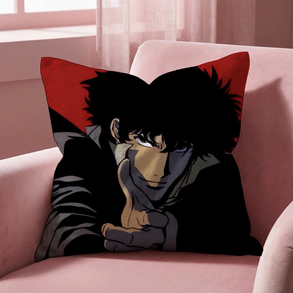 C-Cowboy Bebop Cushion Cover Multi-Scene Pillow Cover for Home & Car - Reversible, Soft & Durable for Daily Use