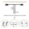 Flash Bracket Accessory Aluminum Alloy Compatible Black Double Head 1/4" Screw Hole and Shoe