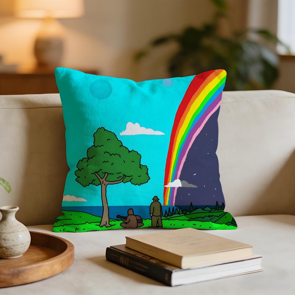 Quirky The Big Lez Show Cushion Cover Short plush pillowcase for bed sofa carwashable