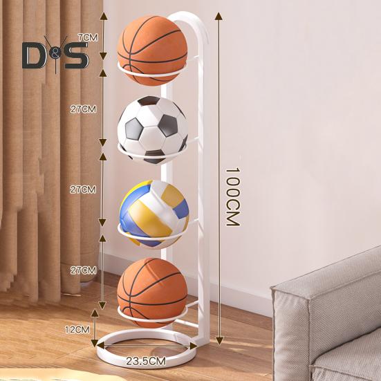 Basketbollsförvaringsställ Vertikalt bollställ Bollförvaringshållare Organizer Platssparande displayställ för volleyboll fotboll fotboll