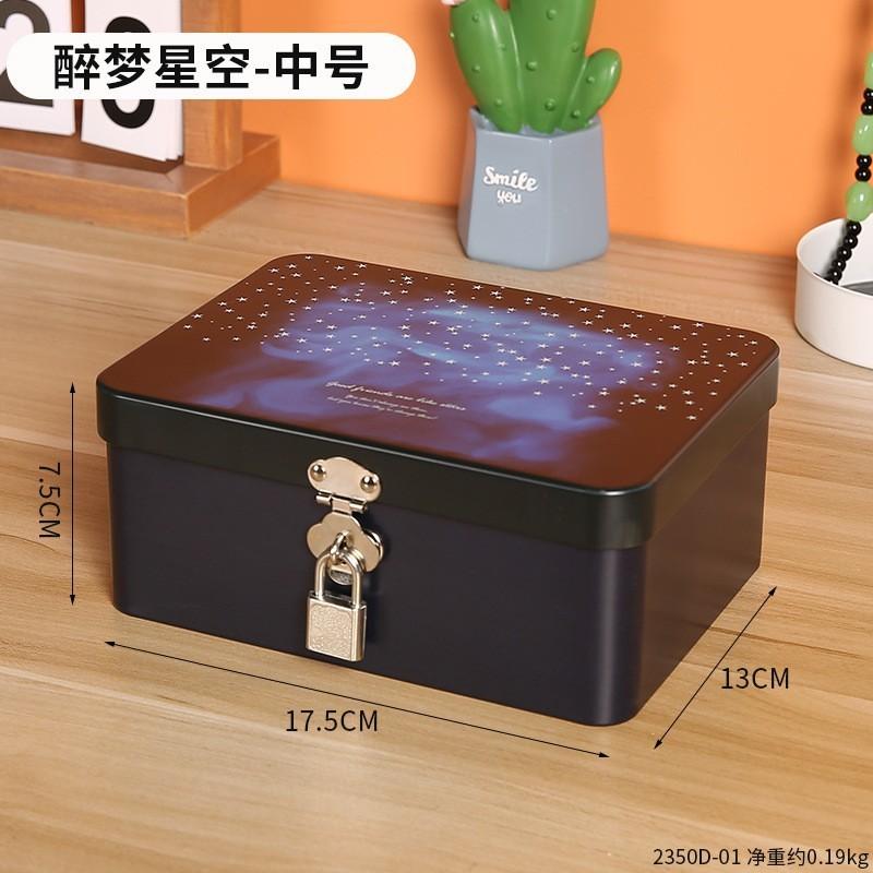 Minimalist Storage Box With Lock For Jewelry Cosmetics And Small Items