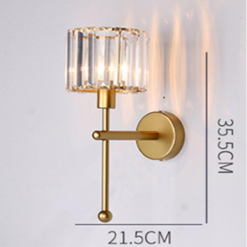 Kinkiet bedroom night lamp cabinet living room living room living room decoration balcony wall behind crystal wall lamp