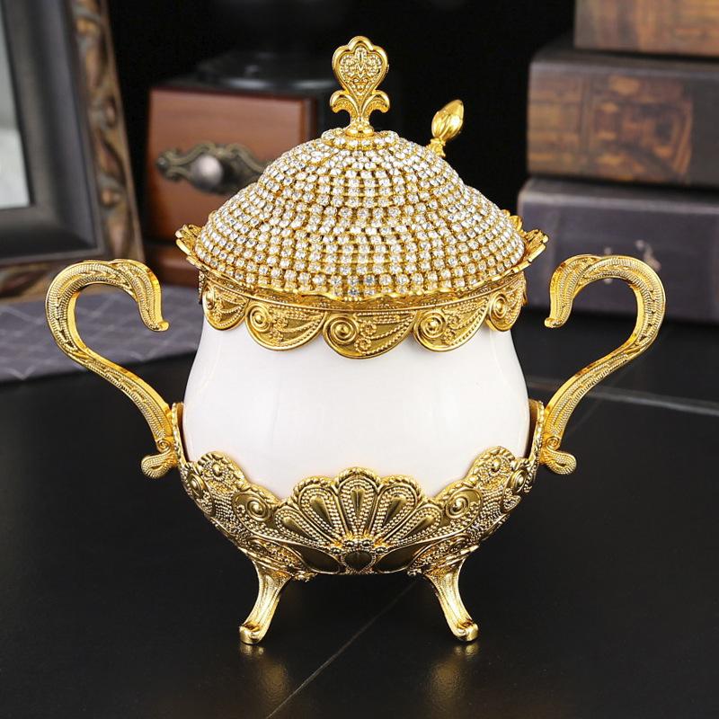 Sugar cup, sugar box, seasoning jar, salt jar, pepper box with lid, single pack, household high-end European kitchen barbecue supplies