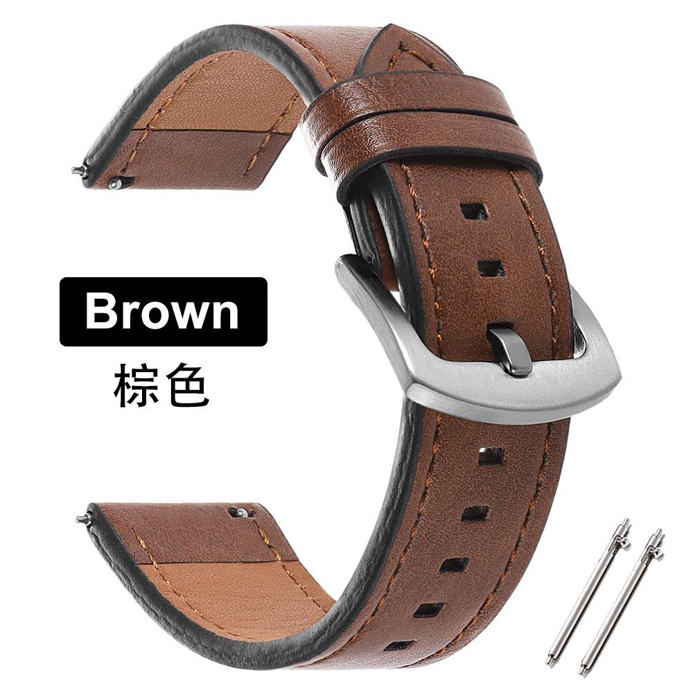 20/22mm Leather Strap Watchband for Amazfit Balance Smart Wristband Quick Release Bracelet for Omega for Seiko Watch Accessories