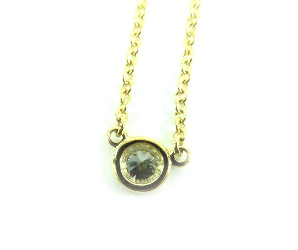 Great TIFFANY&Co. Necklace By the yard Current product 0.08ct 1P diamond AU750 Used