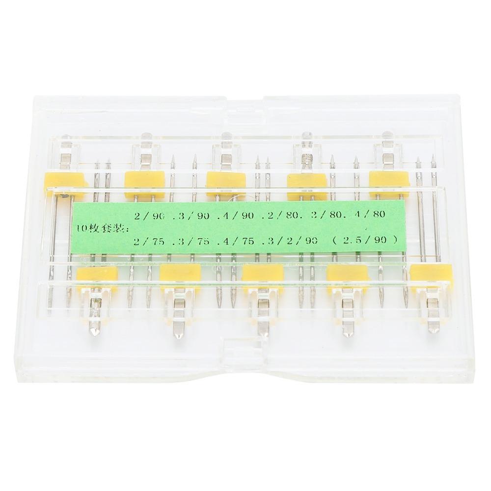 

10Pcs Various Specifications Sewing Machine Twin Needle High Carbon Steel Multiple Double Pins Twin Needle Universal