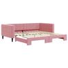 VidaXL Lit de jour avec lit gigogne rose 100x200 cm velours 3196701