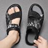 Men's trendy sandals fashion Korean version versatile beach sandals non-slip soft sole dual-purpose driving outside slippers
