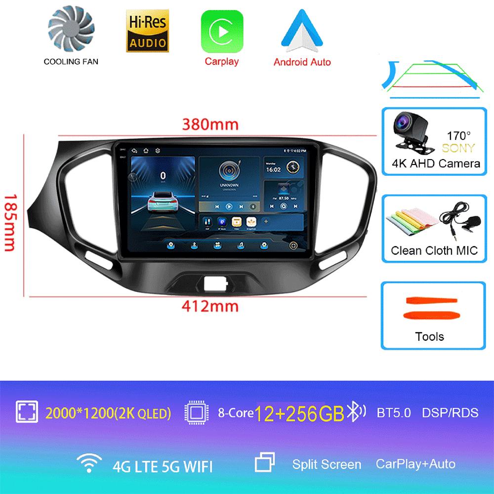 For LADA Vesta Cross Sport 2015-2019 Wireless Carplay Stereo Head Unit 2DIN Screen Android 14 Car Radio Multimedia Navigation 4G