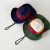 Sunscreen Visor Hat Summer Breathable Quick Drying Mountaineering Cap Unisex Casual Color Blocked Outdoor Camping Drawstring Hat