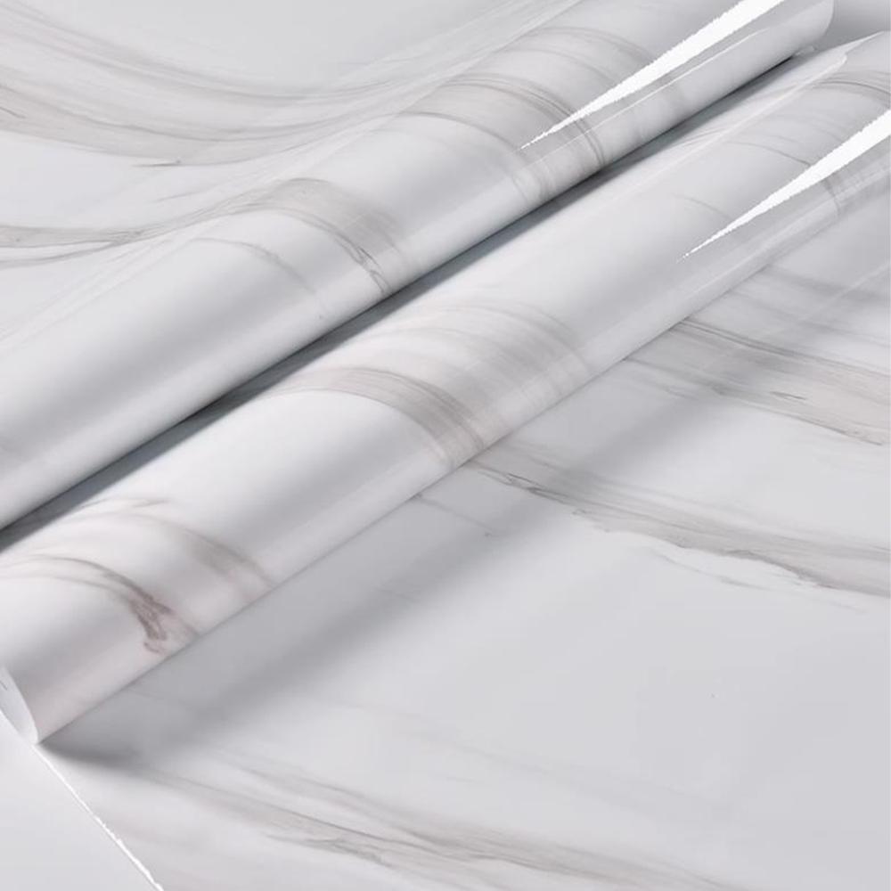 Marble Vinyl Film DIY Self Adhesive Wallpaper Bathroom Kitchen Cupboard Countertops Contact Paper PVC Waterproof Wall Stickers