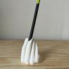 Solid Base Pen Holder Funny Hand Gesture for Desk, 3D Printed Creative Novelty Pencil Stand, Desktop Organizer Office Accessories Desk