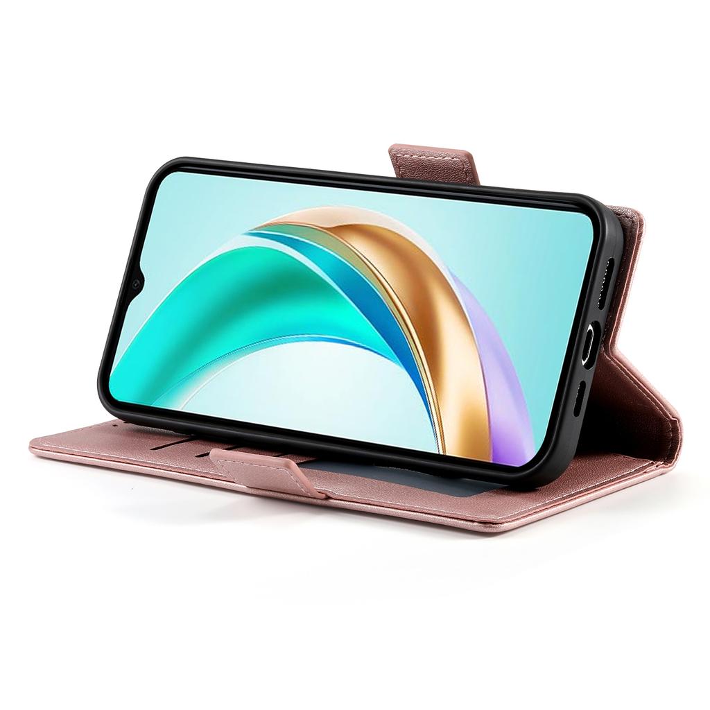 DF-010 For Honor X6b 4G Stand Case PU Leather Wallet Phone Cover