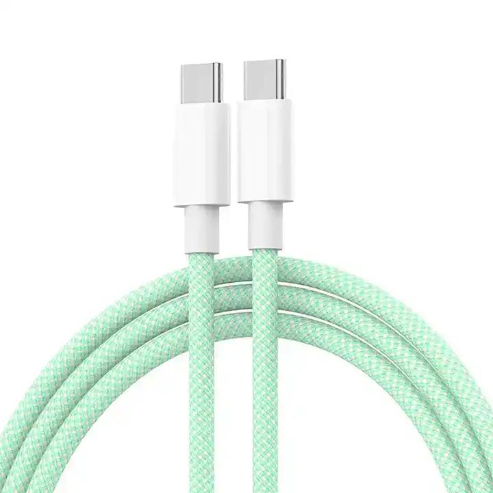 Hot Selling 1m 60W Braided Nylon Fast Charging Cable Type c to Type c for iPhone 15 Pro Max Computer Accessory