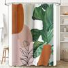 Botanical Shower Curtain Tropical Leaves Pattern Bathroom Decor Nature Greenery Backdrop Waterproof Modern Farmhouse Style Home
