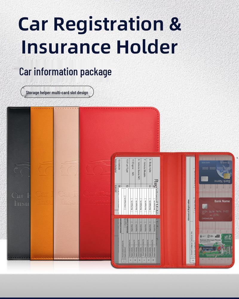 American Driver's License PU Leather Wallet: Car Registration & Insurance Document Holder