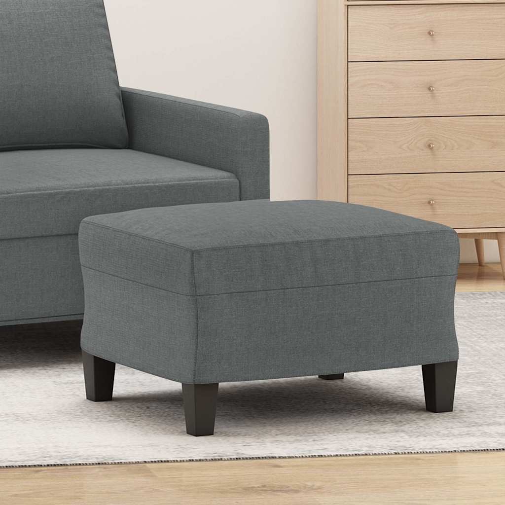 vidaXL Fußhocker Dunkelgrau 60x50x41 cm Stoff graue