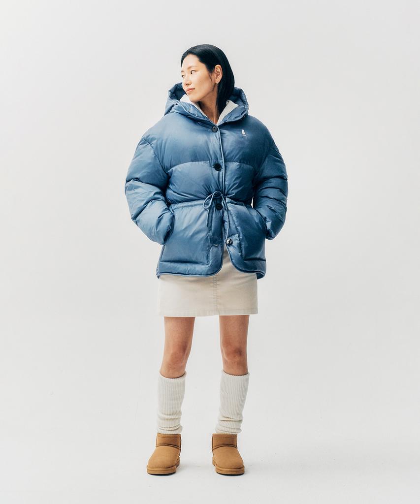 Yale Waist String Cloud Down Padded Jacket_Blue