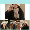 Chic Winter Knit Hat For Women Cozy Plush Design Warm Ear Protection Beanie