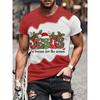 Christmas Men's T Shirt 3D Print Casual Short Sleeve Tees Street Fashion Crew Neck Pullover Male Oversized Clothing Sweatshirt