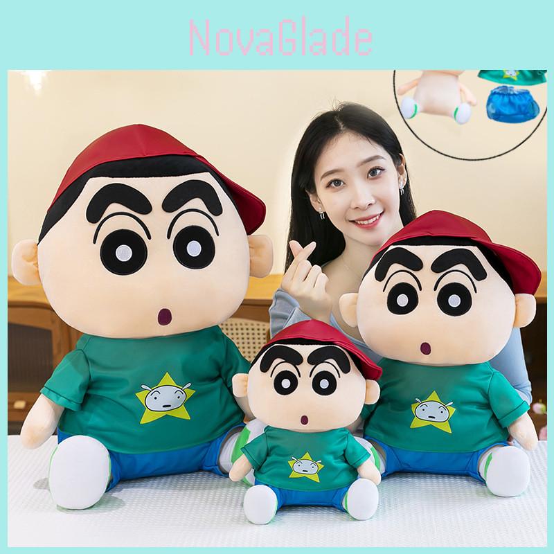 Cute Crayon Shin Chan Plush Figure In Hoodie Soft Pp Cotton Filling Ideal Gift