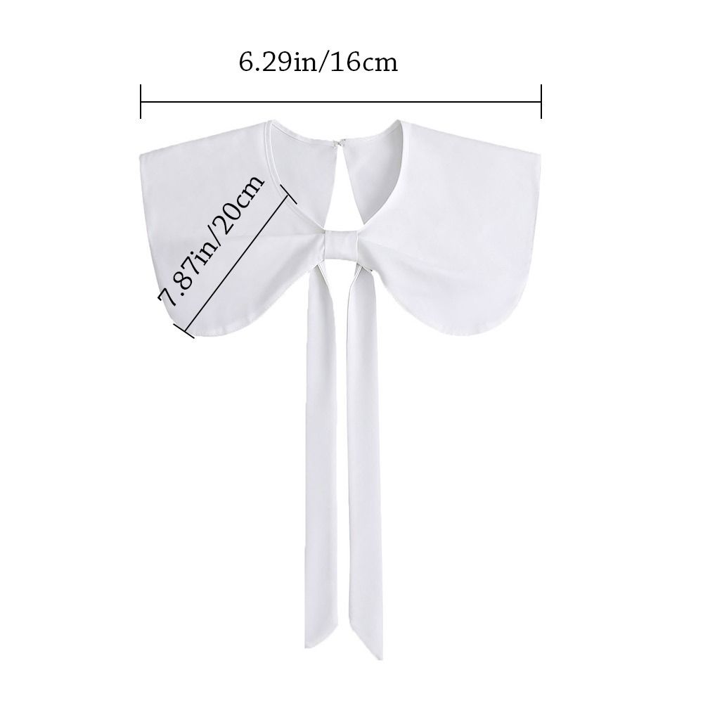 Damen Abnehmbares Chiffon Klassisches Revershemd Falscher Kragen Bekleidungszubehör Bluse Falscher Kragen