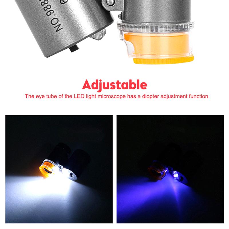 Mini Pocket Microscope Kit 60X Lab Handheld Microscope Battery Powered Microscope With Led Light Kids Science Microscop