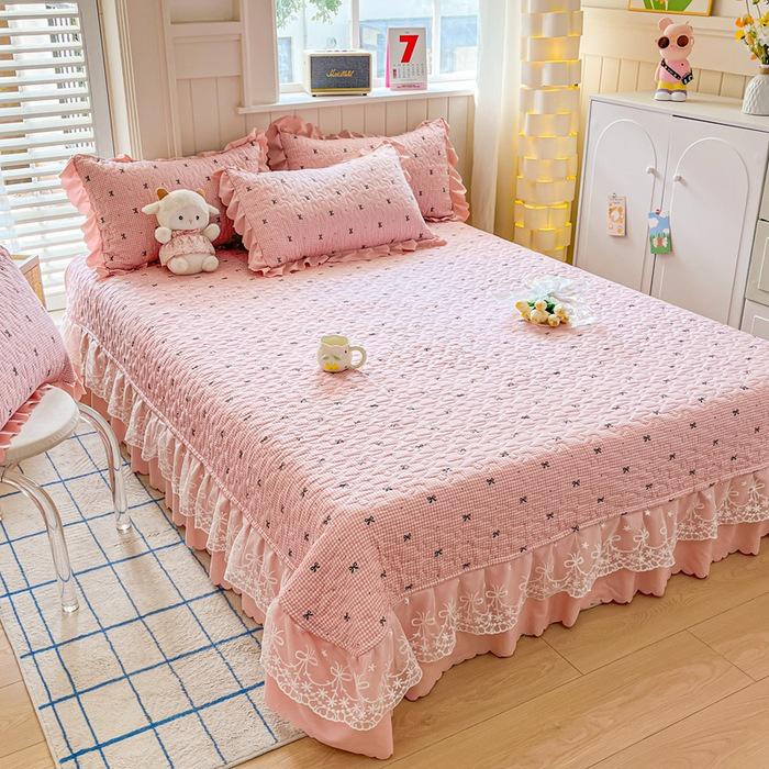 2025 Hot-Selling 5D Digital Print Milk Velvet Bedspread Set - Large, Luxurious 4-Piece with Baby Velvet Bed Skirt