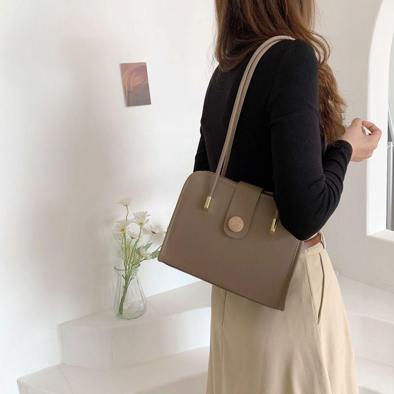 Veske Kvinne Nisje Designpakke Mote Enkel skulder Armhule Veske Tekstur Liten firkantet veske