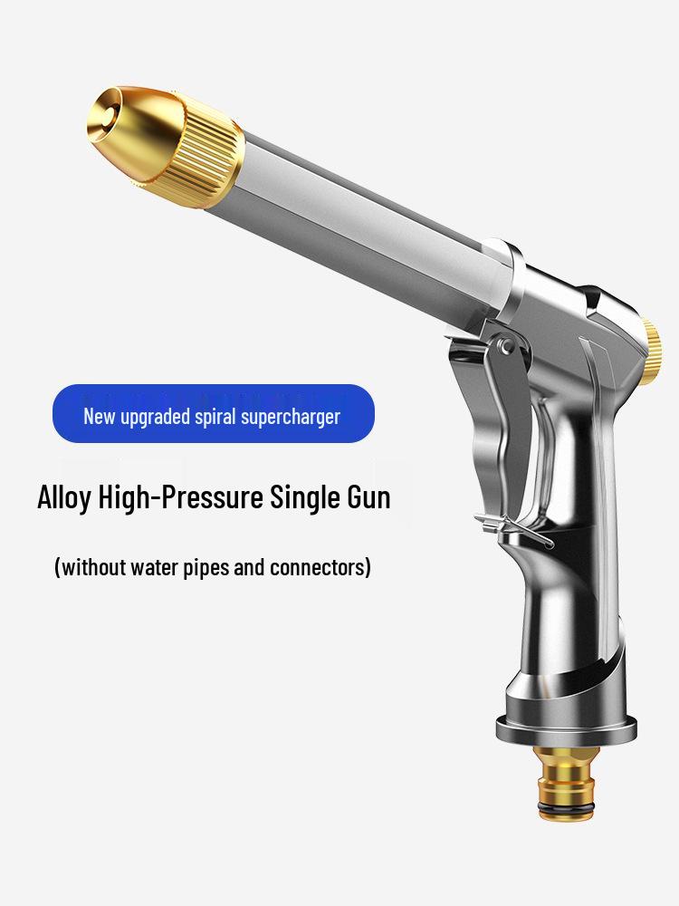 High-Pressure Car Wash Water Gun with Telescopic Hose and Powerful Nozzle for Home Use
