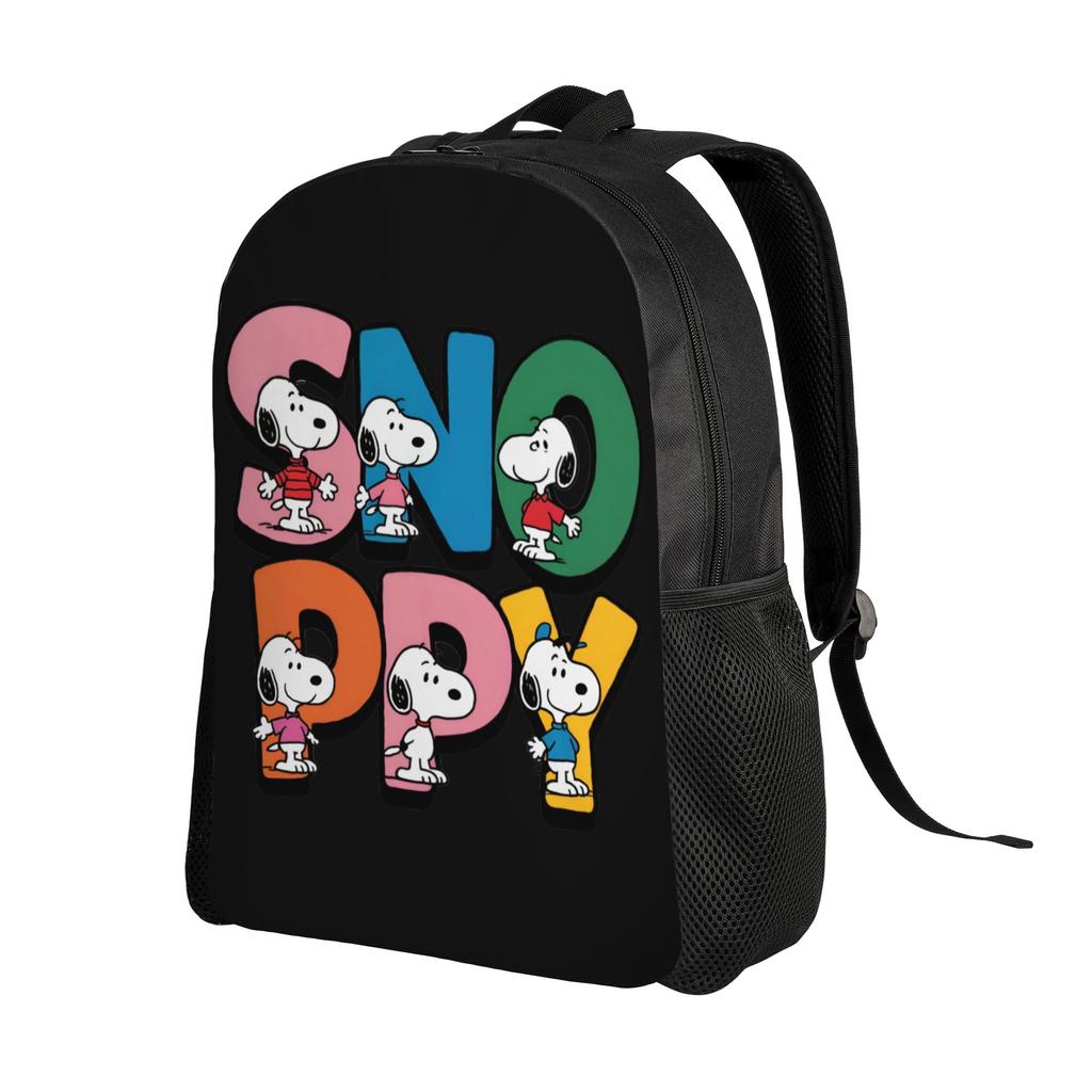 S-Snoopies Travel Backpack Women Men School Laptop Bookbag Manga College Student Daypack Bags