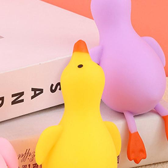 Mini Duck Squeeze Toy Lying Duck Anxiety Relief Sensory Toy Slow Rising Animal Stress Ball School Office Desk Fidget