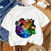 2026 Summer Casual Everyday Wear Children's Street Fashion T-Shirt Rainbow Friends Cute Print