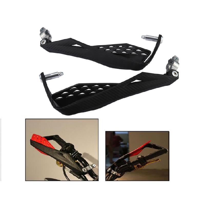 2 Stück 22mm Motorrad Lenker Handschutz Protektor Karbonfaser Muster Schwarz