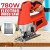 Professional Electric Jig Curve Saw With 10 Blades Home Multifunctional Woodworking Tools Curve Saw Pull Saws 780W 0-3000r/min 220v