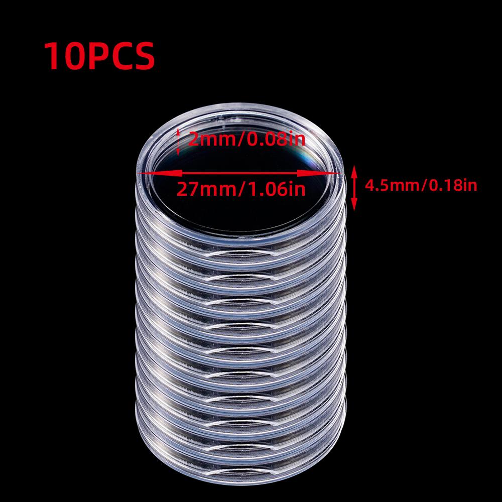 10/50/100Pcs 19-33mm Transparent Coin Cases Holder Coin Collecting Box Case Coins Storage Capsules Protection Boxes Container