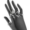 Irregular Glossy Metal Open Rings For Women Vintage Punk Gold Silver Color Personality Finger Ring Female Jewelry