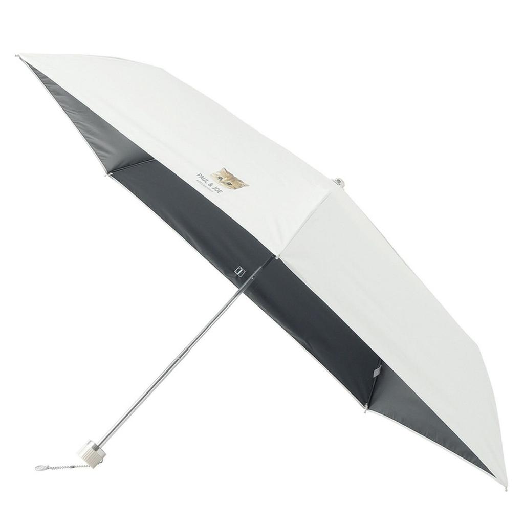 PAUL JOE ACCESSOIRES Folding Umbrella for Sun and Gypsy White & (Paul & Joe) Light-Blocking Rain, 50cm, One-Point Design, 11887,