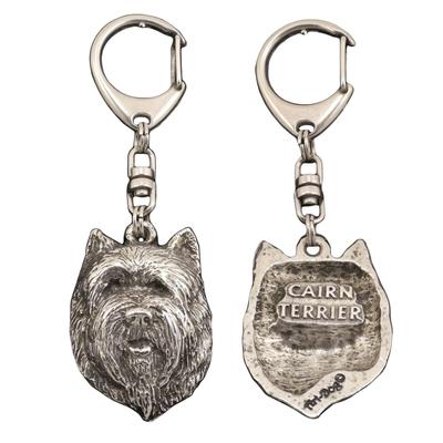 Cairn Terrier II - Porte-clés argenté avec chien, décoration de sac à main, pendentif de sac à dos de la marque