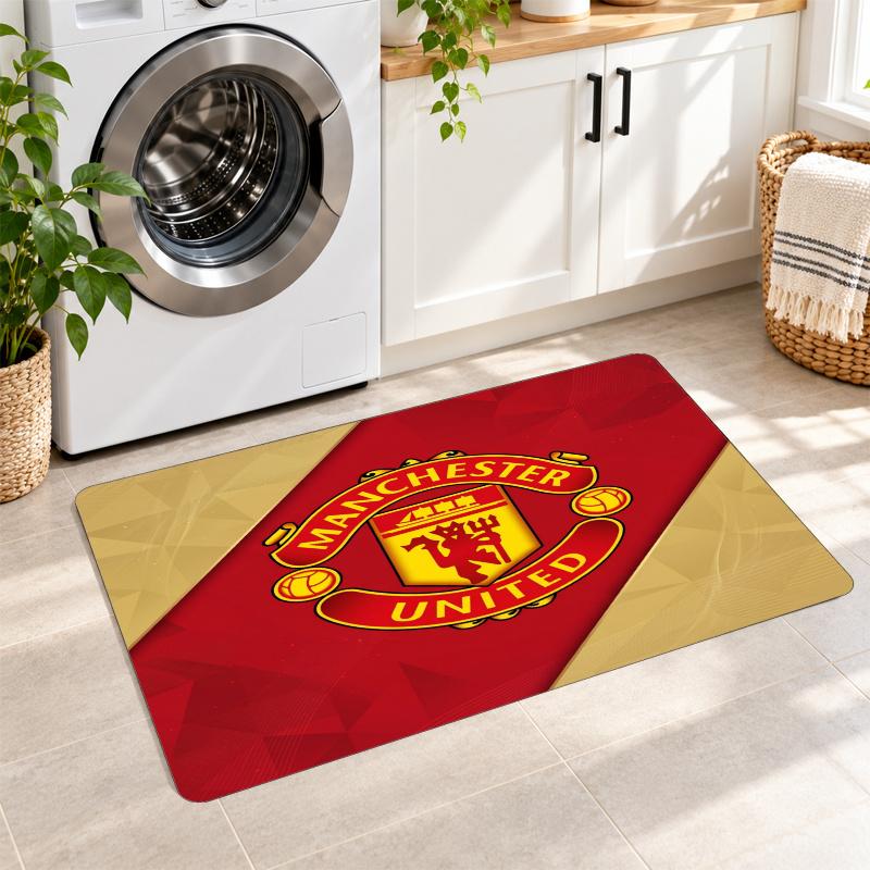 Flannel Kitchen Mat Manchester United Soft Area Rug Non Slip Floor Carpet Home Decoration
