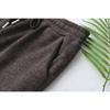 Plus Size Women Thickened Fleece Warm Straight Long Woolen Pants