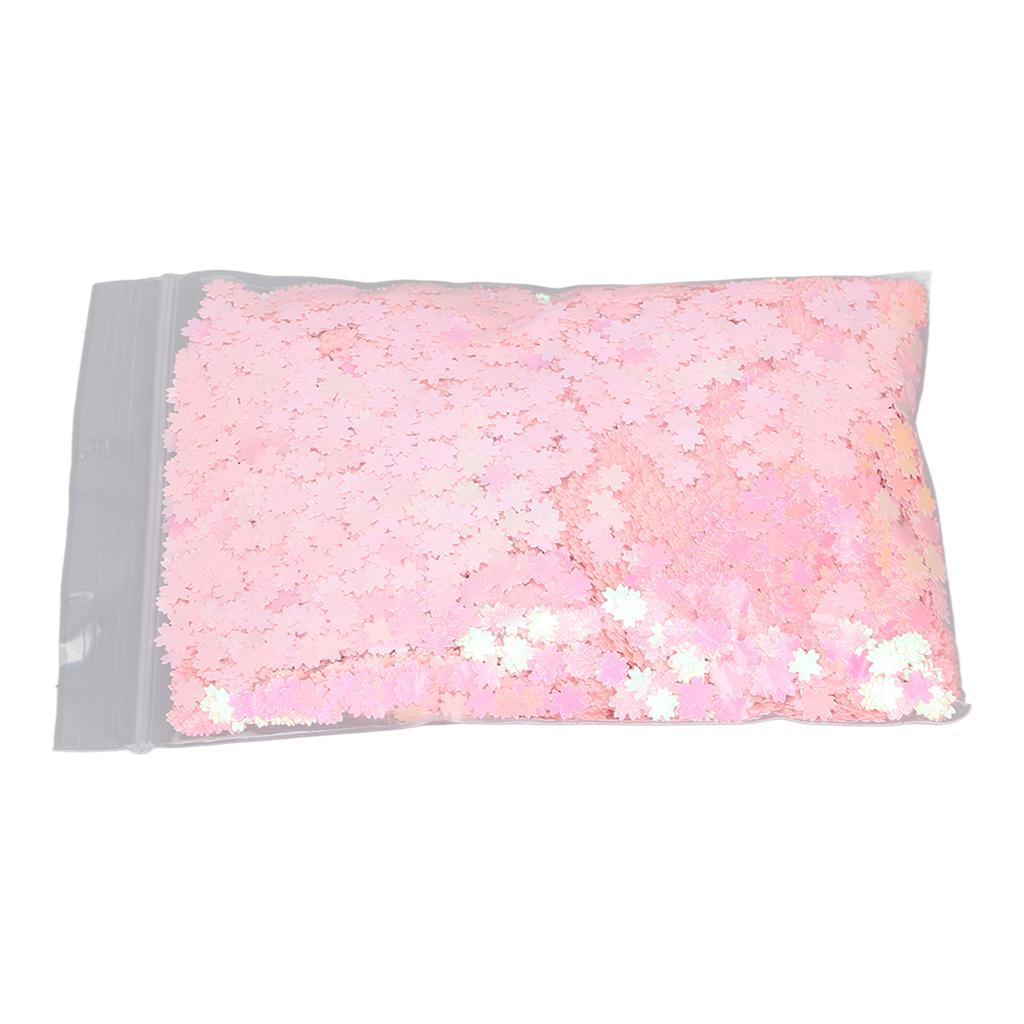 Nail Art Glitter Flakes Cherry Shape Sparkling Manicure Decoration Sequins for Nail Shop Pink 50g