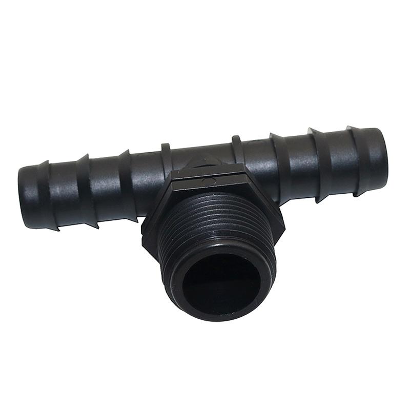 Hose Barbed Tee Connectors with Threaded Agriculture Irrigation Connections To DN16 DN20 Garden Hose Splitter 5 Pcs