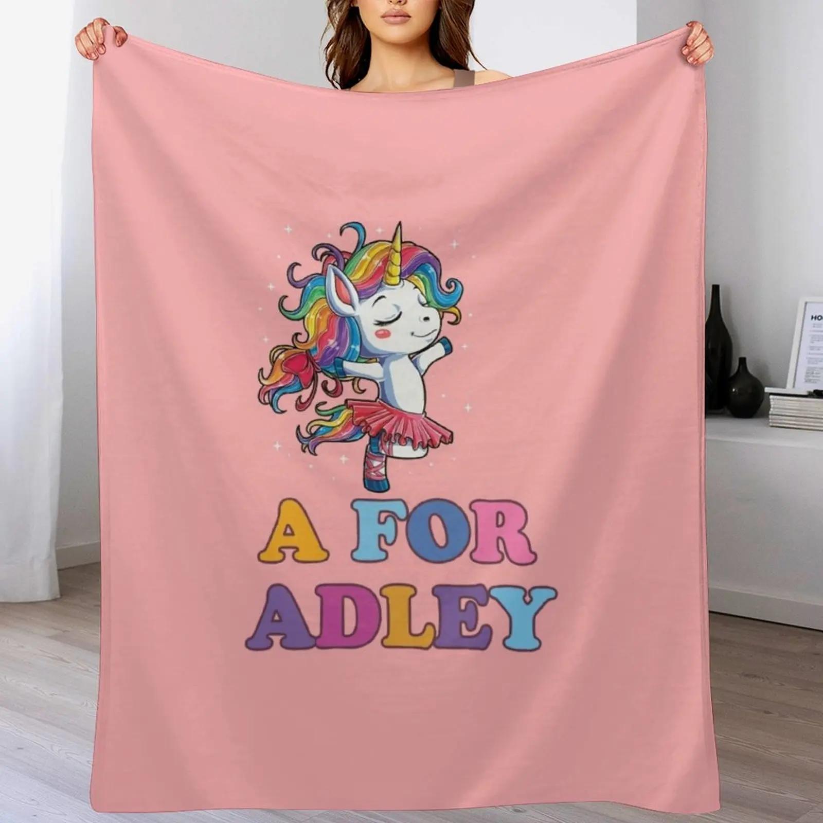 

Adleys Playspace A For Adley Unicorn Dancing Cute Throw Blanket Compact Warm Blanket for Car Road Trip 102x76cm(40x30in)