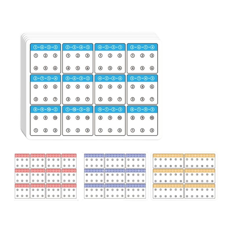 6 Pcs Childrens Attention Development Activity Cards Learning Tool For Color Recognition And Shape Cognition