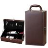 PU Leather Portable Carrier Tote with 4 Accessories Set Red Wine Storage Box Wine Gift Box  Gifts