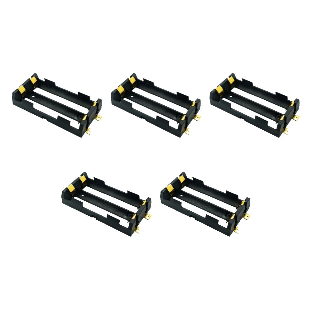 1-5 Stück 18650 SMT Batteriehalter 18650 SMD Batteriebox mit Bronzestiften Wiederaufladbarer Batteriehalter Clip Aufbewahrungskoffer Powerbank