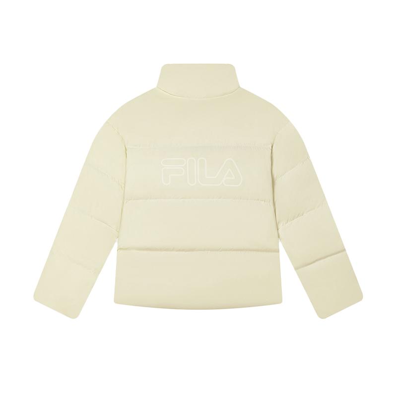 Fila Lifestyle Solid Color Warm Versatile Comfortable Down Jacket Women Outerwear Light-Dusty-Yellow F51W449904FYE