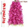 12pcs Thick Wisteria Flowers Fake Wisteria Hanging Flowers Artificial Wisteria Flowers Ceiling Flower Plants Exterior Decoration