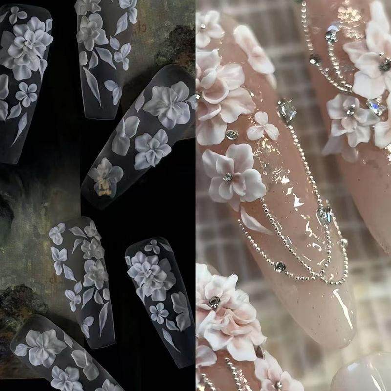 3D Forma Silikonová Ozdoby na nehty Nail Art DIY Šablony s květinovým designem Forma na nehty Šperky Řemesla Průhledná forma na nehty Nástroj